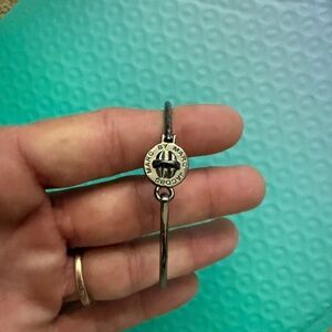 Marc by Marc Jacob’s thin gunmetal logo bracelet